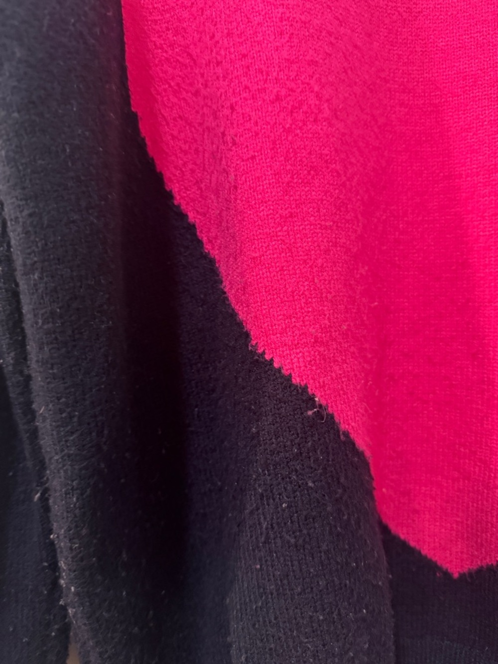 Kerri Rosenthal of Aqua Navy Sweater with Pink Heart Graphic - Picture 2 of 2